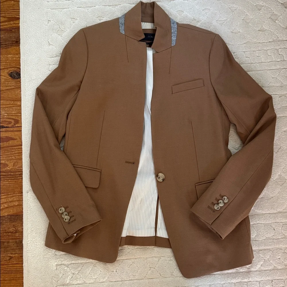 J. Crew Regent Blazer with Gray Collar Detail